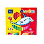 Plastelina Mix 24 Kolorów Fluorescencyjnych i Pastelowych
