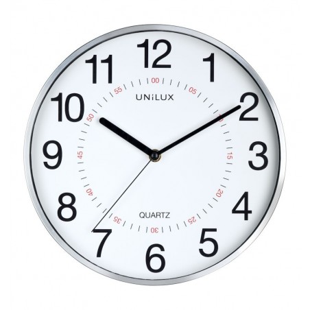 Zegar-Ścienny-Unilux-Aria-30-5cm-okragly-Metaliczny-Srebrny
