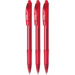 3x Długopis Pentel BK-417 automatyczny czerwony