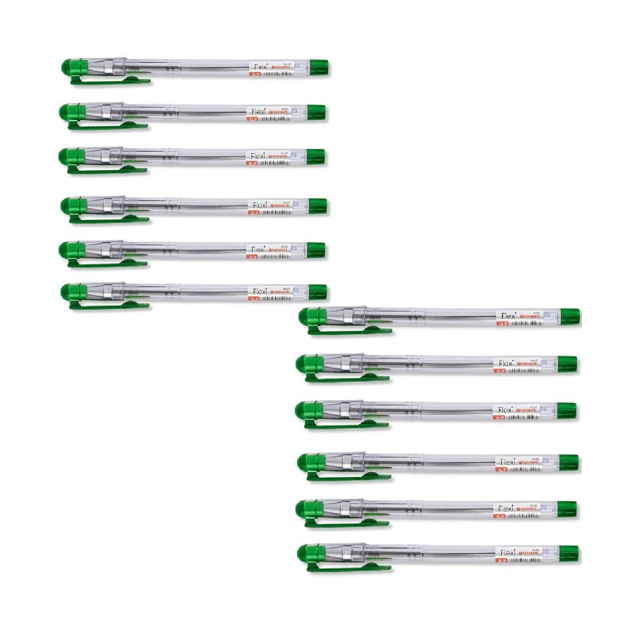 Dlugopis -Flexi-0-7-mm-zielony-x12