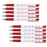 Długopis kulkowy automatyczny 0,5 mm Czerwony x10