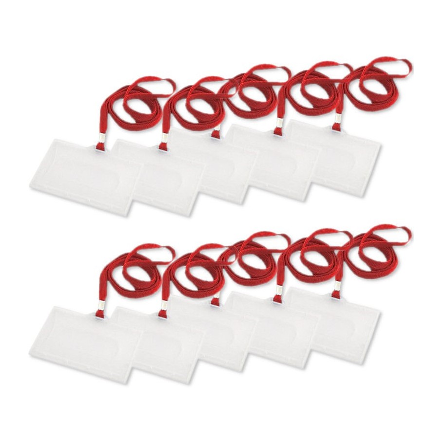Identyfikator-holder-z-taśma-czerwona-10szt
