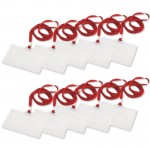 Identyfikator-holder-z-taśma-czerwona-10szt