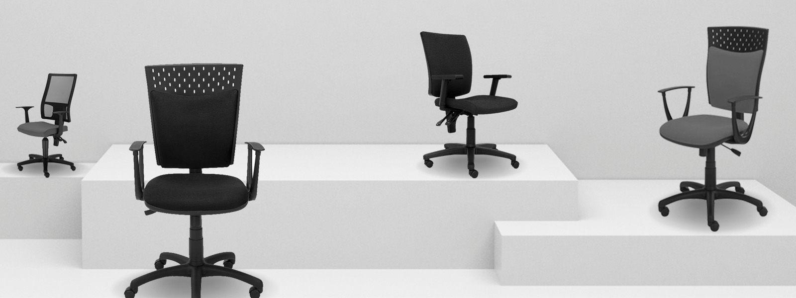 4 modele krzeseł biurowych idealnych do ergonomicznej pracy w biurze. 